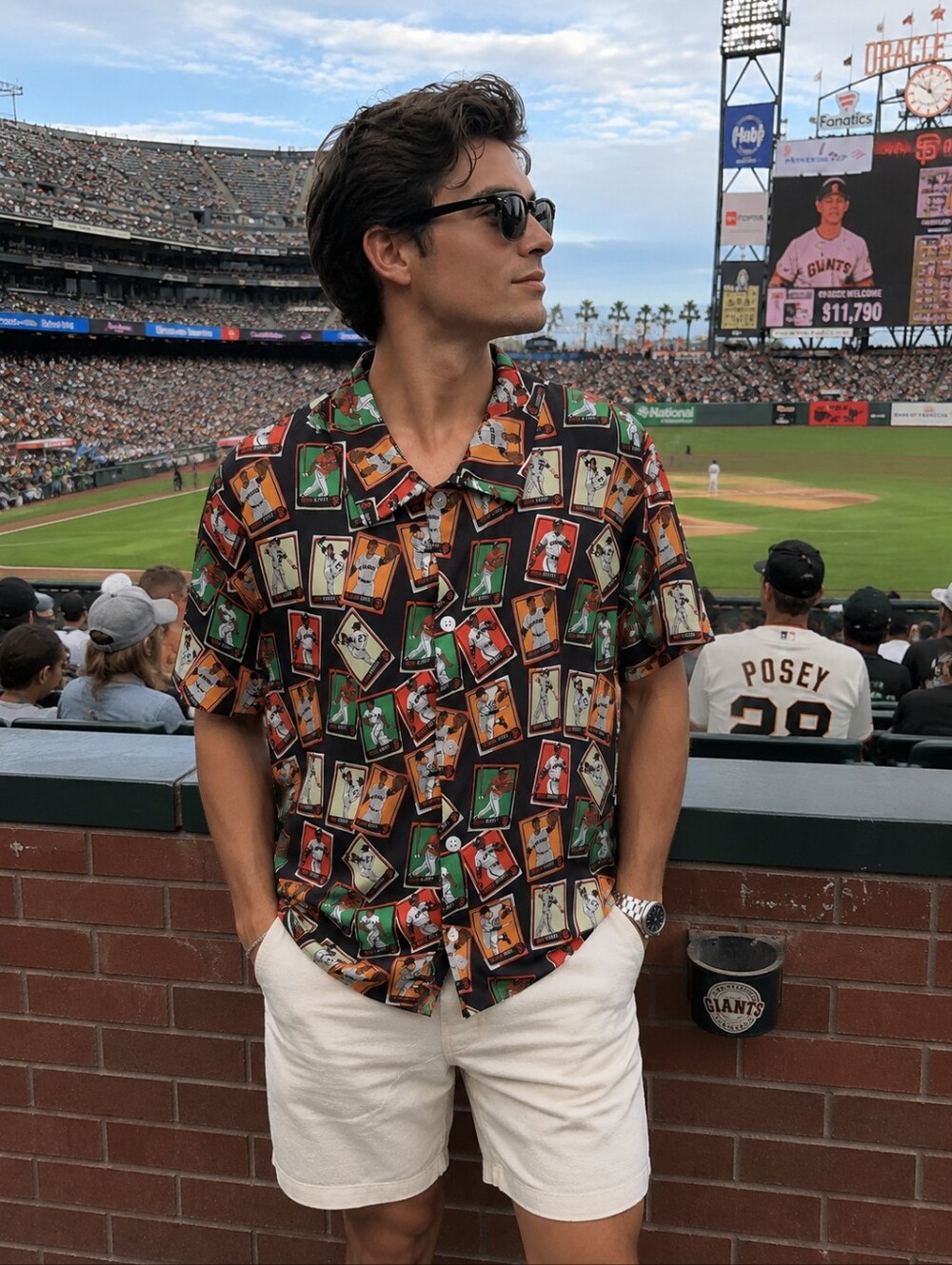 San Francisco Giants Retro Player Button Up Shirt